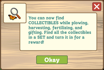 Collections, Sammlungen in FarmVille