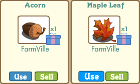 Collections, Sammlungen in FarmVille