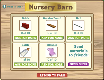 nursery barn, Kinderstube